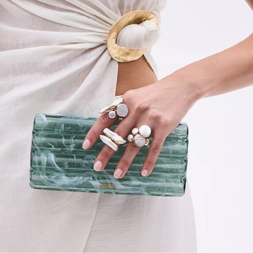 Cult Gaia Enid box clutch